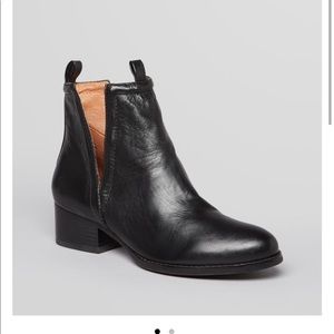 Jeffrey Campbell Black Leather Booties, Size 6